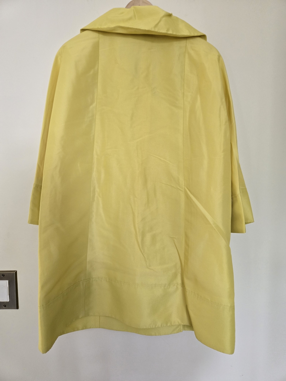 Nine West Bright Yellow Draped Trench Coat - Picture 6 of 9